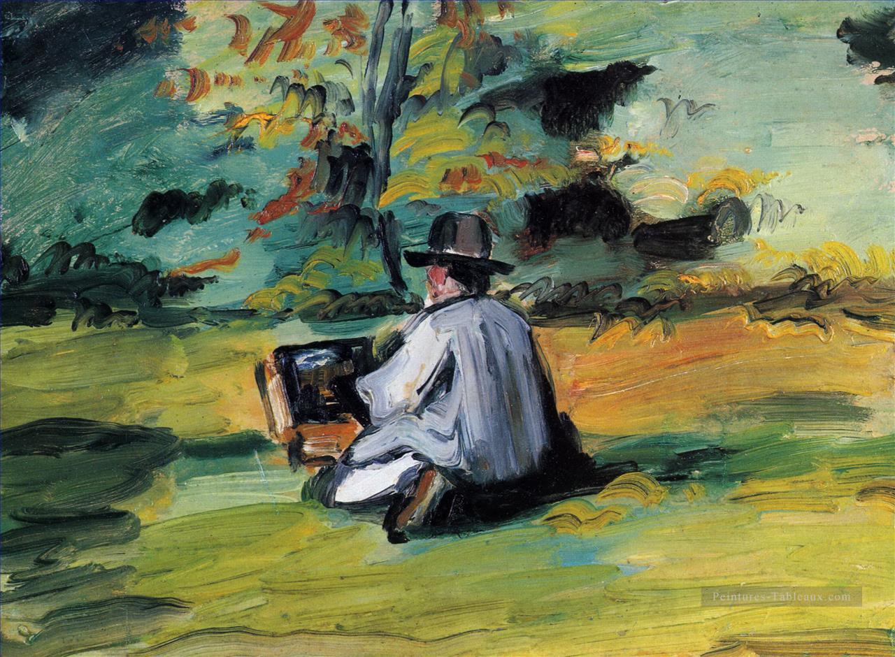 Un peintre au travail Paul Cézanne Peintures à l'huile